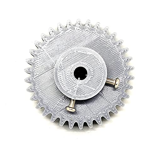 Image of INVENTO 2pcs 3D Printed Plastic Spur Gear 14 Teeth + 34 Teeth, 1.5 Module, 10mm Width, 8mm hole for DIY Projects