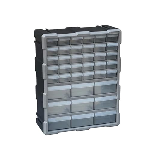 EMHSJSYVB Multi-grid Drawer Storage Parts Wall-mounted Combination Component Toolbox Building Block Screw Tool Box Simple Plastic Cases(C)