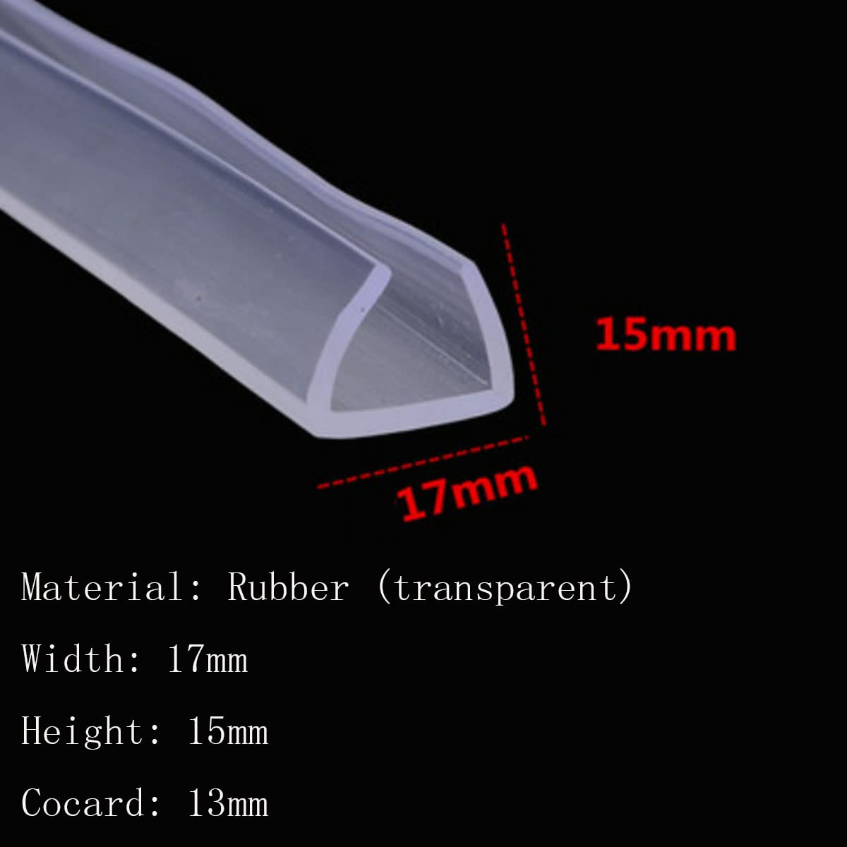 U-förmige Gummidichtung, U-Profil-Gummidichtung, 5 Meter, U-förmige Gummidichtung, Zierleiste, Fenster- und Türkantenschutz, wetterfest for Ihr Auto, Transporter, Wohnwagen und Boot, 17 mm x
