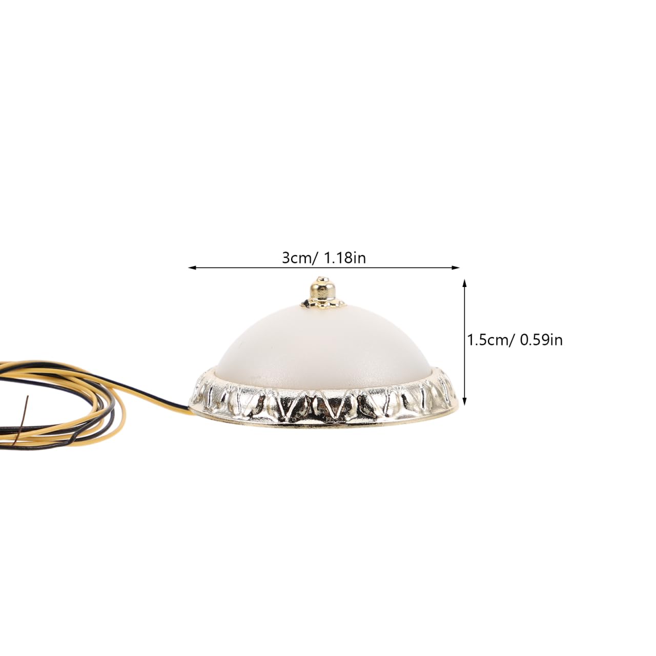 Yardwe Dollhouse Ceiling Light Miniature Round Lamp Fixture for 1/12 Scale Interiors Realistic Warm Lighting for Dollhouse Bedroom and Living Room Decor - Image 3