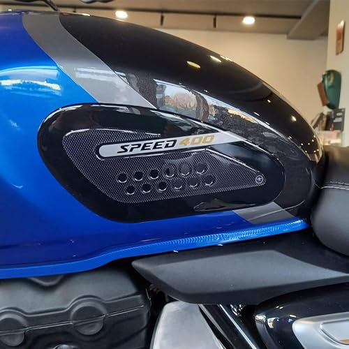 Protection réservoir Triumph Speed 400 Labelbike résine noir carbone or