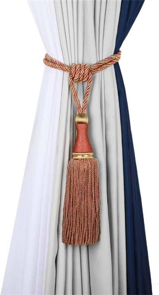 FMURY Rope Home Decor Fringe Curtain Tie Fringe Tie for Handmade Curtain Buckle Cord(Black)