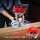 Akku Oberfräse kompatibel für Milwaukee 18V Batterie, 800W bürstenloser Trimmer Router mit 5 Gängen, 30000 U/min, 5 Stück 1/4 Steckhals Holzrouter für Holzarbeiten, Einschneiden (ohne Batterie)