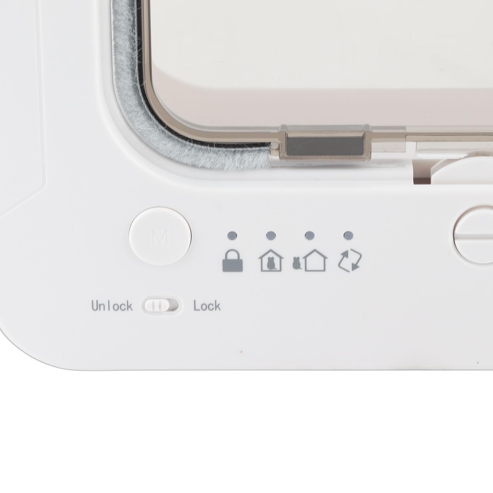Puerta Inteligente para Gatos, Puerta para Mascotas con Detección Automática con Tecnología Activada por Collar, Entrada de 2 Vías, Fácil Operación para el Hogar, Construcción de Plástico