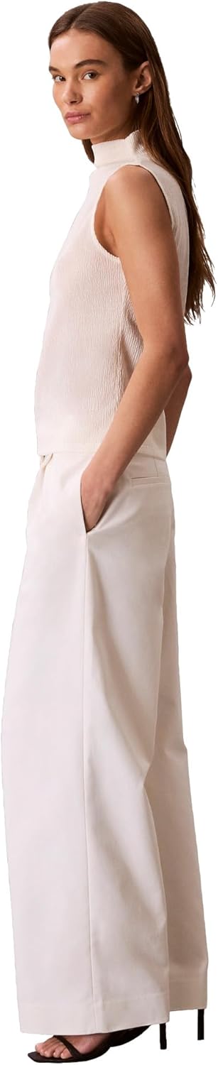 Calvin Klein Womens Textured Knit Mock Neck Top - Image 5