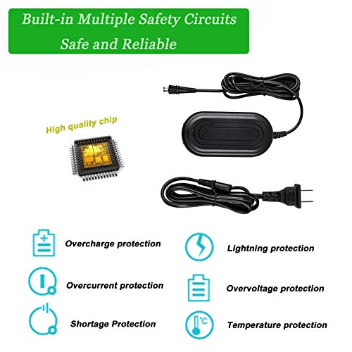 TKDY CA-110 AC Adapter CA110 Compact Power Supply Charger kit for Canon VIXIA HF M50 M52 M500 R20 R21 R30 R32 R40 R42 R50 R52 R60 R200 R300 R500 R600 R800, LEGRIA HF R206 R26 Camcorders. - Thumbnail 2