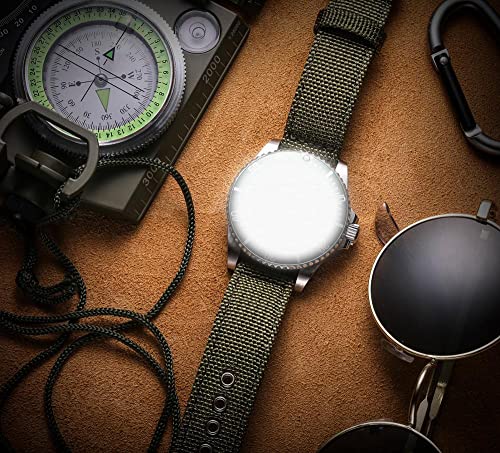 Bracelets de montre en nylon 20mm 22mm vert de remplacement robustes - 2