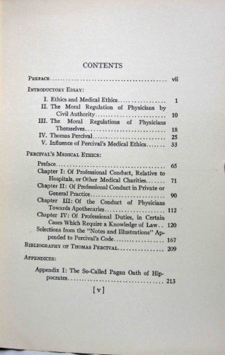 Percival's Medical Ethics B00085PYIA Book Cover