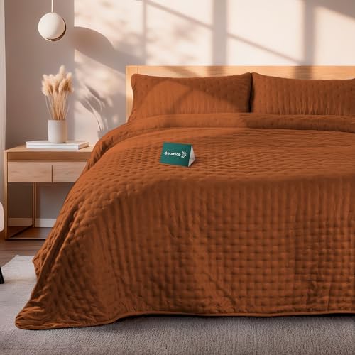 Opiniones de Colchas Matrimoniales Baratas los mejores 10. 50 Dreamlab Colcha Ligera con 2 Fundas de Almohada,Capitonado,Ultra Suave. Hipoalergénico.Edrecolcha para Cama.Edredón para Verano y Todas las Estaciones.(Matrimonial 210 x 240...