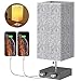 Produktbild USB-Tisch-Lampe, Nachttisch-Lampe mit Dual 2,1 A USB-Ladeanschluss, minimalistischer Stoffschirm, Nachttisch, Schreibtischlampe für Schlafzimmer, Wohnzimmer, Büro grau