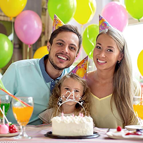 Sinwind Verjaardagskroon, sjerp, verjaardagskroon, sjerp set, verjaardagskroon met verjaardagssjerp, kristallen tiara… - Image 7