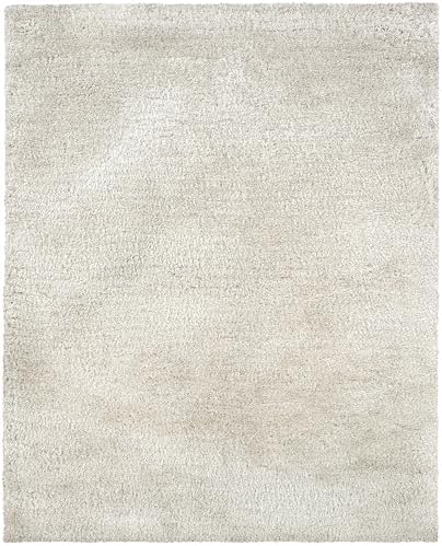 Oriental Weavers Cosmo Hand-Made Shag Area Rug - 81105-5' x 7' - in Ivory - Plush Soft Shag, Modern Style, Hand-Made, Stain Resistant, Bedroom, Office Rug