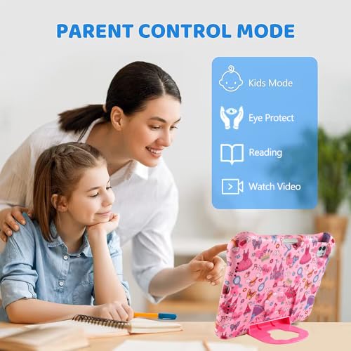 iPad Air 11 2026 M4 11 inch Kids Tablet Case for Kids Boy Girl,iPad Air 4th 5th 6th Generation Princess Light EVA Foam Shockproof Kid-Friendly Kid Pro Tablet Cover with Stand Handle Pink - image 6
