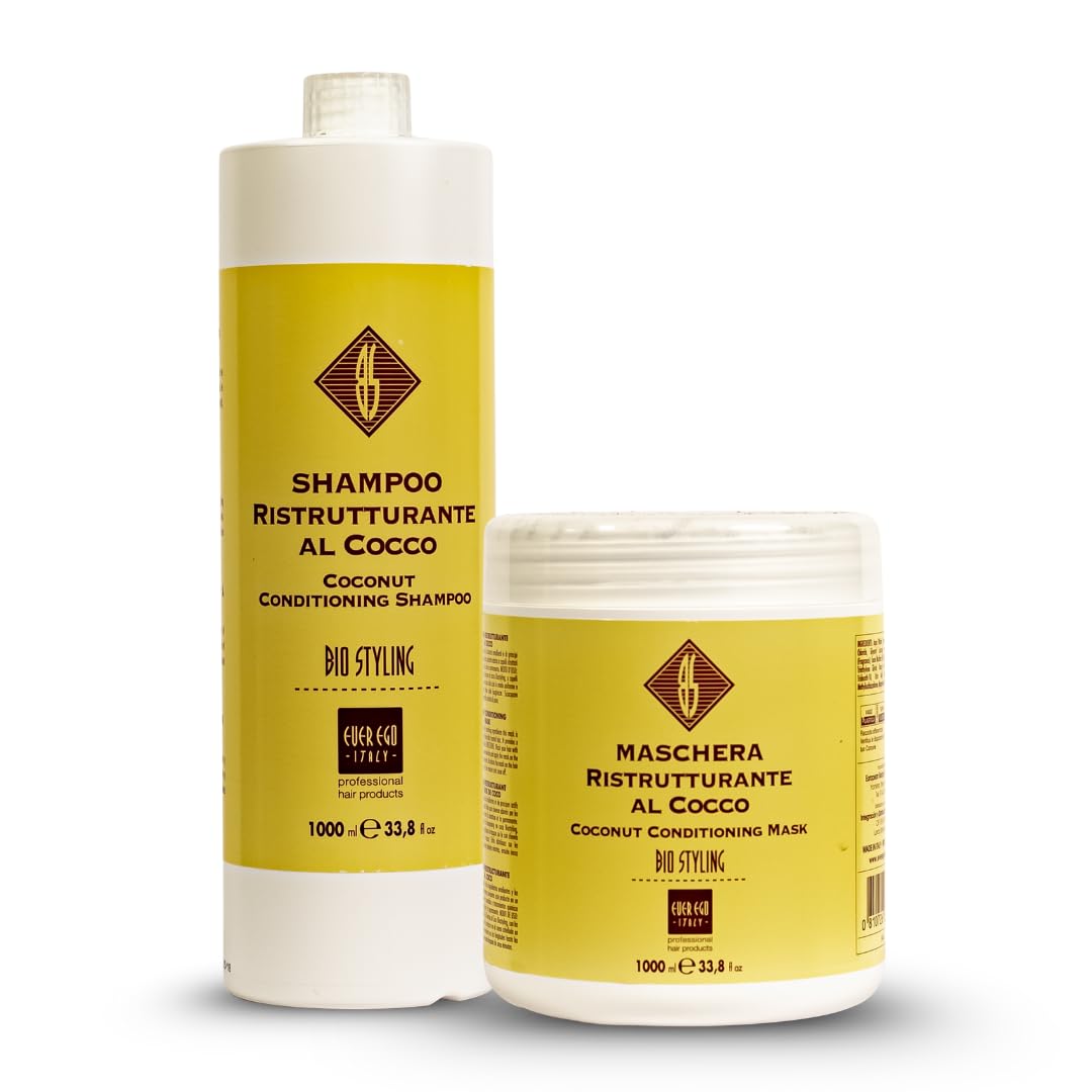 Amazon.com : Ever Ego Italy Care BioStyling (Shampoo + Mask 33.8oz