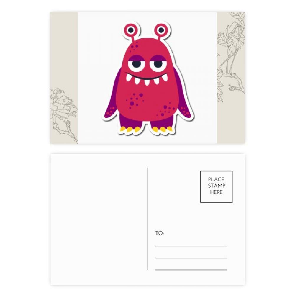 Jeu de cartes postales de collection monstre rose Univers Fleur