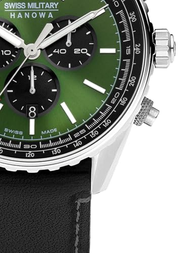 Image of Swiss Military Hanowa SMWGC0000302 - Swiss Made Round Silver Chronograph - Watch for Men