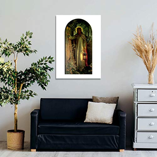 Giclée enmarcado de The Light of the World por William Holman Hunt, acabado premium semi brillante 3