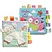 2 Packs Baby Activity Crinkle Soft Cloth Books, Educational Learning Toy for Toddlers Infants Baby First Soft Book