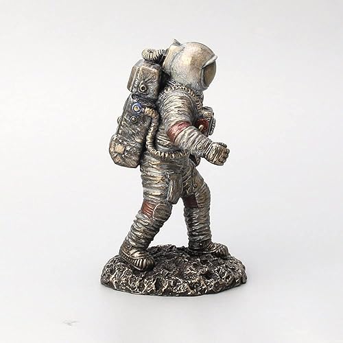 Miniatura 4 de Veronese Design 4 3/4 "luna caminando astronauta escultura de resina acabado de bronce