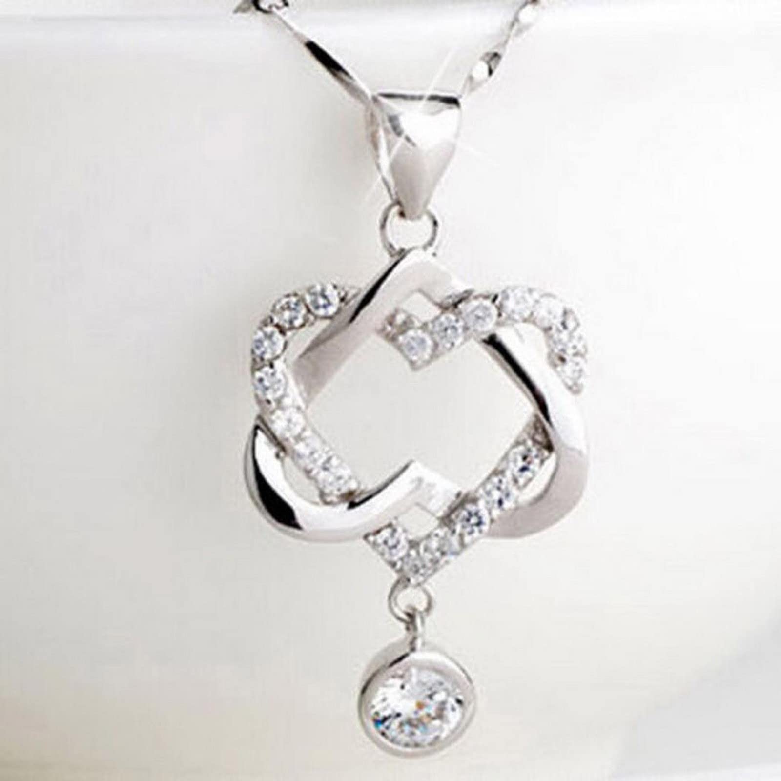 TABOJS Collana con Ciondolo da Donna 1 Pezzo Catena da Donna in Lega di Resina con Strass Moda e Set