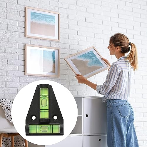 Miniatura 8 de Digiflex Mini Nivel De Burbuja Negro De 2 Vías Pequeña Herramienta De Nivelación De Burbujas En Forma De T Para Medir Sobre La Marcha Niveles De Burbuja Para Una Caravana, Muebles