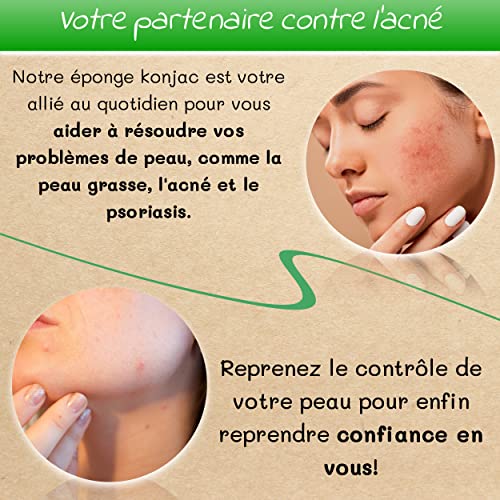 Spugna konjac viso pelle grassa-Tè verde Konjac