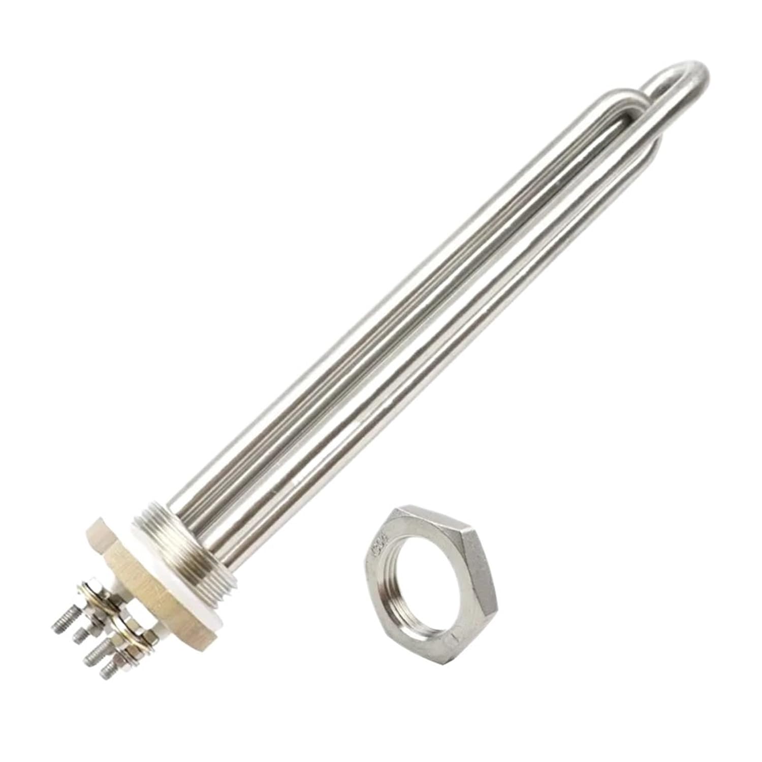 1pcs 12v/24v/36v/48v Heating Element Immersion Tubular Water Heater DN25 Solar Water Heating Element(Heater nut,24v 600w BSP)