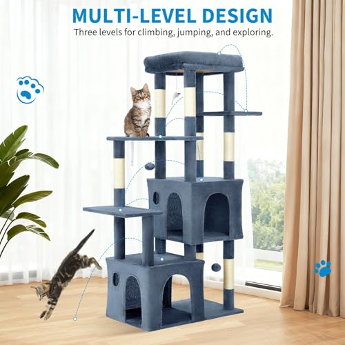 Árbol para gatos multi-niveles 61 pulgadas para gatos grandes miniatura 3