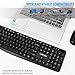Wireless Keyboard and Mouse Combo-Energy Saving Silent 2.4GHz USB Keyboard and Mouse, Num/Caps/Power Indicator, for PC Laptop Windows iMac,Business Office Wireless,Black