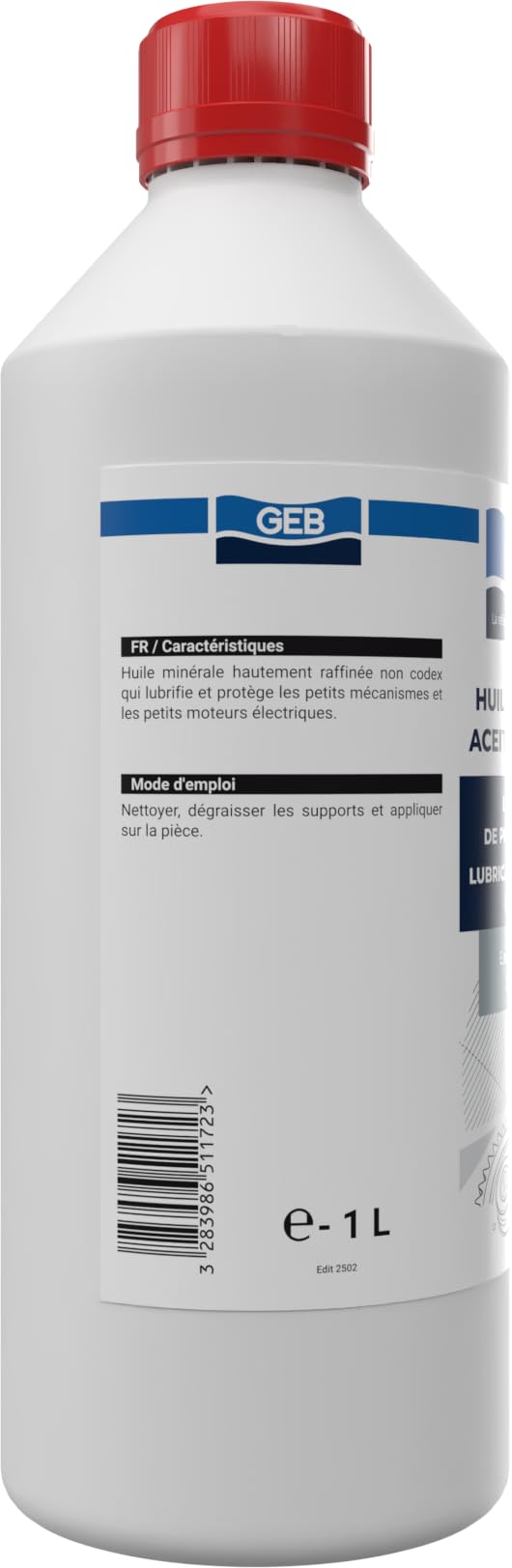 GEB Huile de Vaseline bidon 1L, Taille unique