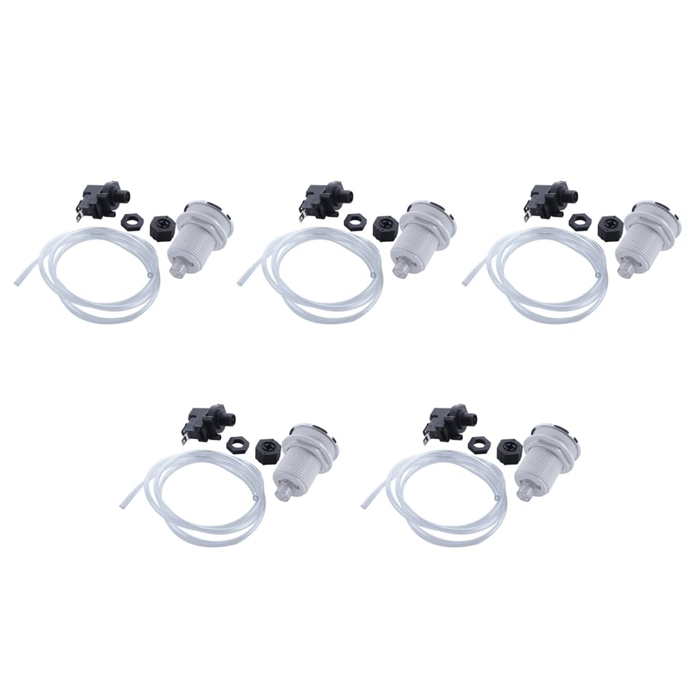 Jnchdghwa As Shown 5X 16A On Off Push Button Switch Jetted Jet For Bath Tub Spa Garbage