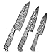 Hercules Knives Custom 3Pcs Set Of Chef Knife - Kitchen Knife Hand Forged Hammered Damascus Steel Blank Blade Handmade Knife Making Supply (DAMASCUS BOLSTER)