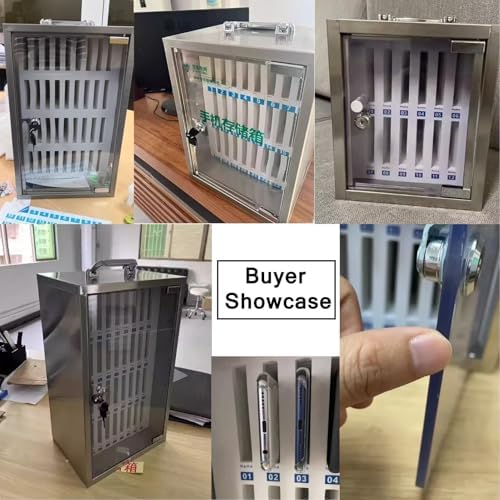 Wall-Mounted Stainless Steel Phone Storage Box - 36-Bit Lockers for Schools & Offices, Secure & Space-Saving Organization Solution for Easy Access & Safety
