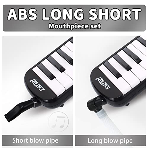 Image of East top 32-Key Melodica, Professional Mouth Melodica Keyboard Organ Instrument for Adults, Students and Kids, As a gift, Set-Black