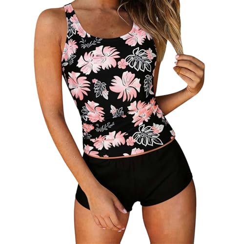 Maillot de bain femme ronde masquant les rondeurs avec ce tankini taille haute gainant
