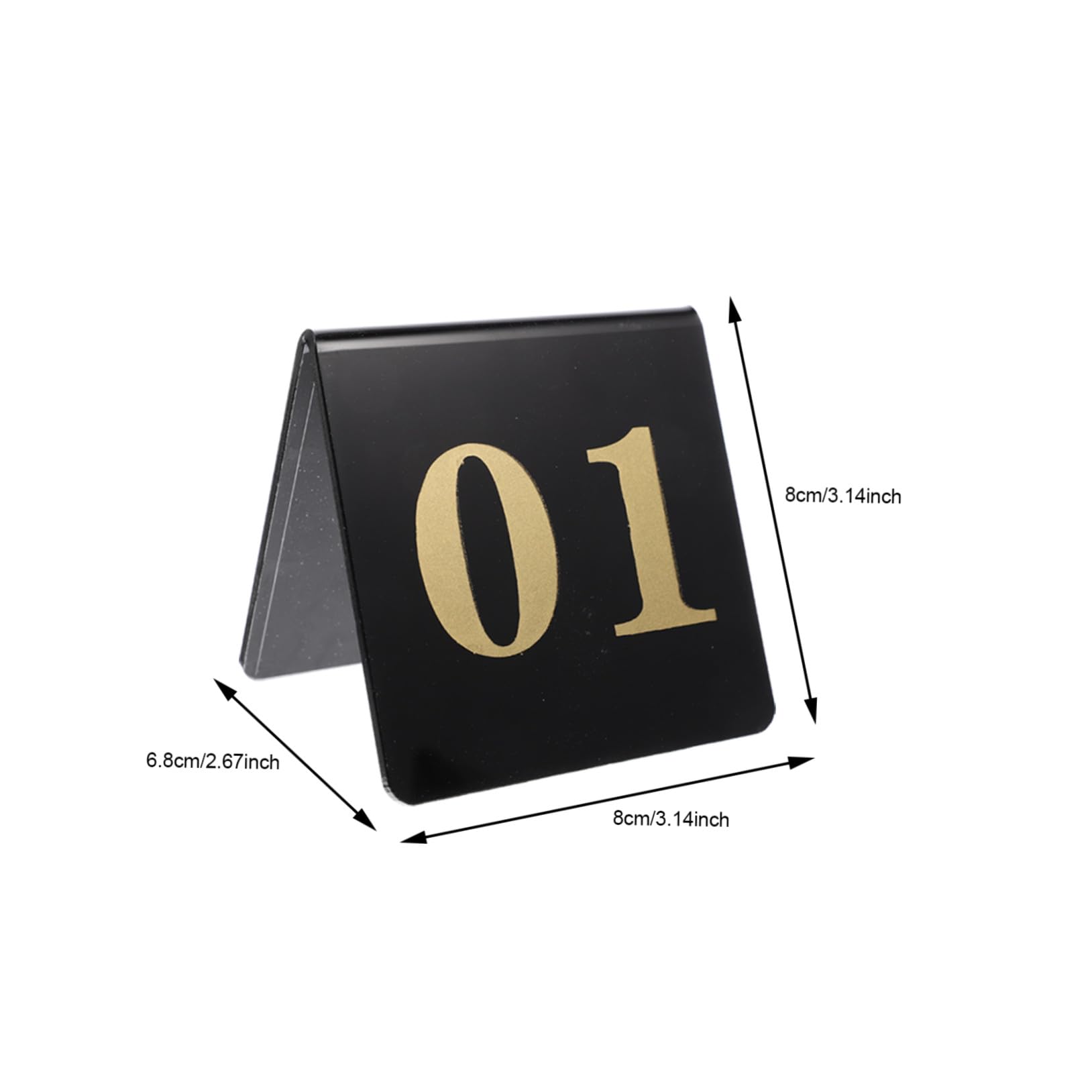 10stücke Teiliges Acryl Beidseitig Bedruckt Elegante Schwarze Tischkarten Mit Goldenen Ziffern Stabile Aufsteller Für Hochzeit Bankett Und Event-dekoration