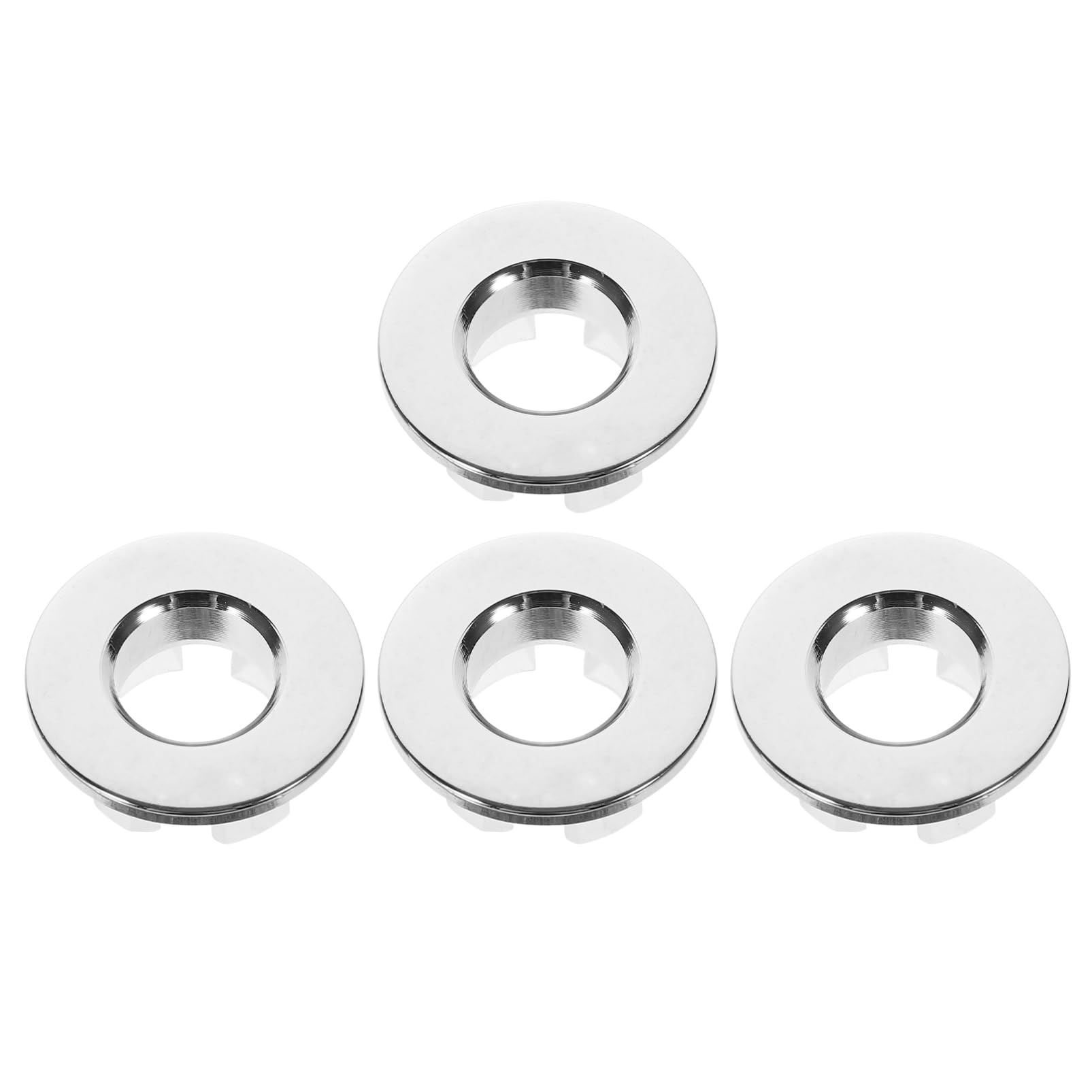 SHINEOFI 5 Set Copertura Decorativa Per Lavabo Bagno Troppopieno Del Lavandino Drainamento Di Overflow Copriforo Troppopieno Lavello Nero Cucina Silver Rame 4 Pezzi * 5
