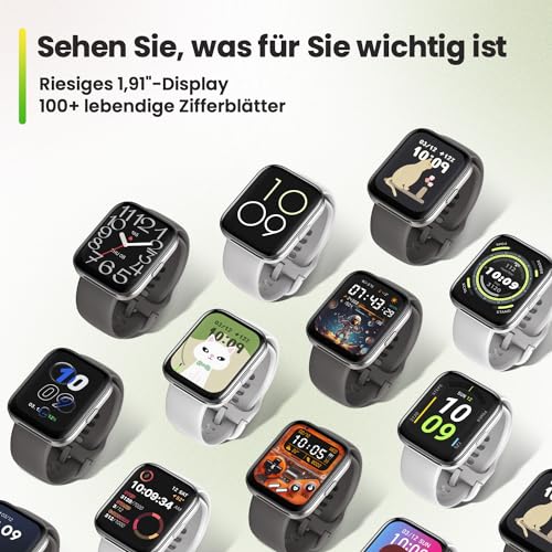 Amazfit Bip 5 Unity Smart Watch Fitness-Aktivitäts-Tracker mit 11-Tage-Akku, 120+ Sportmodi, Bluetooth-Telefonanrufe, Gesundheitsüberwachung, anpassbare Watch Faces
