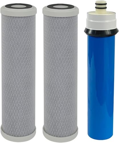 CFS – Carbon Water Filter Cartridges Compatible with RainSoft 21179, Ultrefiner UF50 Models – Remove Bad Taste and Odor – Whole House Replacement Filter Cartridge (2 Pack with Membrane)