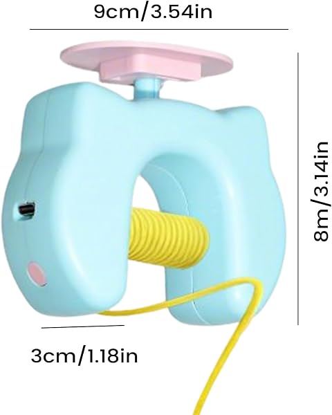 Jouet pour Chat à Suspendre à la Porte, Jouet Chat Interactif avec Cordon élastique Réglable, Plus Résistant aux RayuresJjouets pour Chats avec Chargement USB pour Courir et Lutter Contre Ennui (Bleu) - 5