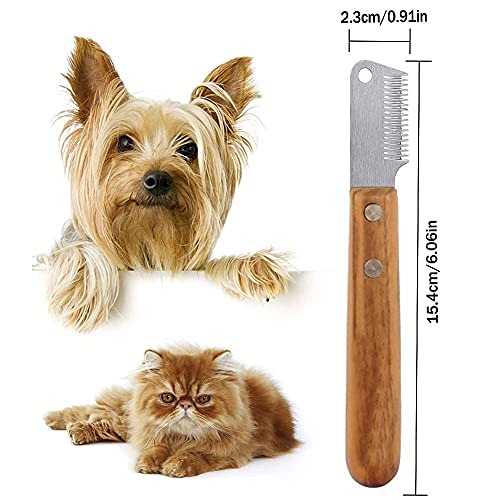 Professional Trimmmesser,Trimmen hund terrier,Trimm Messer Pflegemesser für Unterwolle Ergonomisch Geformtem Griff