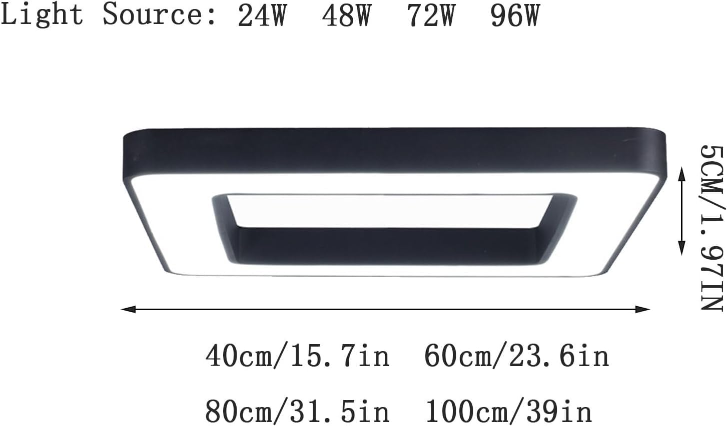 Close to Ceiling Lights Modern Square LED Ceiling Light Super Bright Office Ceiling Lamp Flush Mount Ultra-Thin Ceiling Lighting Fixture