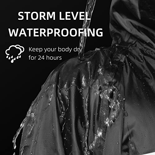 Coralrain Long Hooded Raincoat Safety Waterproof Emergency Rain Jacket Poncho for Men Women Adults2