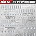AMM Mechanics Tool Set, 1/4 in, 3/8 in and 1/2 in Drive socket set, 202 Piece