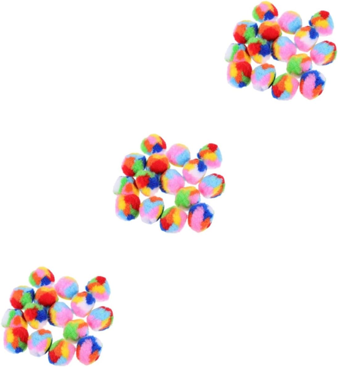 120pcs Cat Interactive Balls Soft Kitten Toys Cat Rainbow Balls Kitten Toys for Indoor