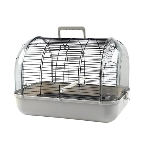 鳥 キャリーケージ 鳥かご お散歩ケージ お出かけ バードキャリア 鳥の巣 外出 小動物用 持ち運び 持ち手付き 旅行 通院 移動 防災 止まり木付き 通気 透明 インコ オウム 組み立て式 鳥小屋 巣箱 バードハウス ペットバッグ 屋外 屋内 (L (4