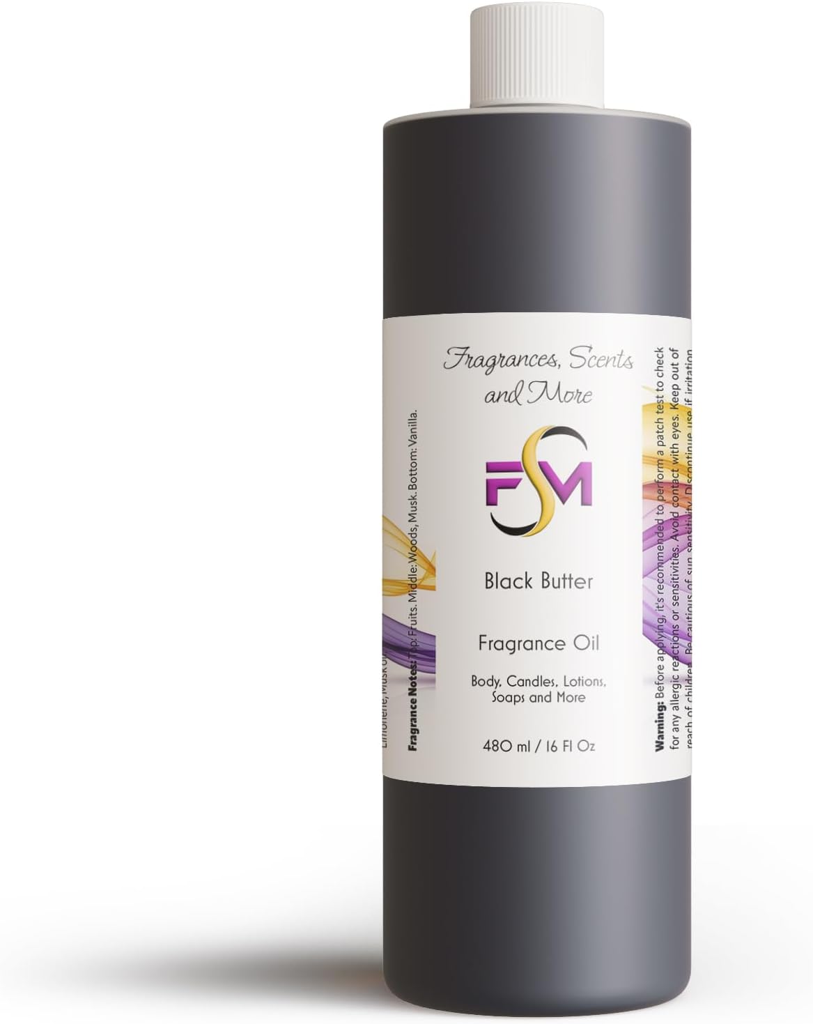 Black Butter Fragrance Oil - 16 Fl Oz Plastic Bottle (480ml)