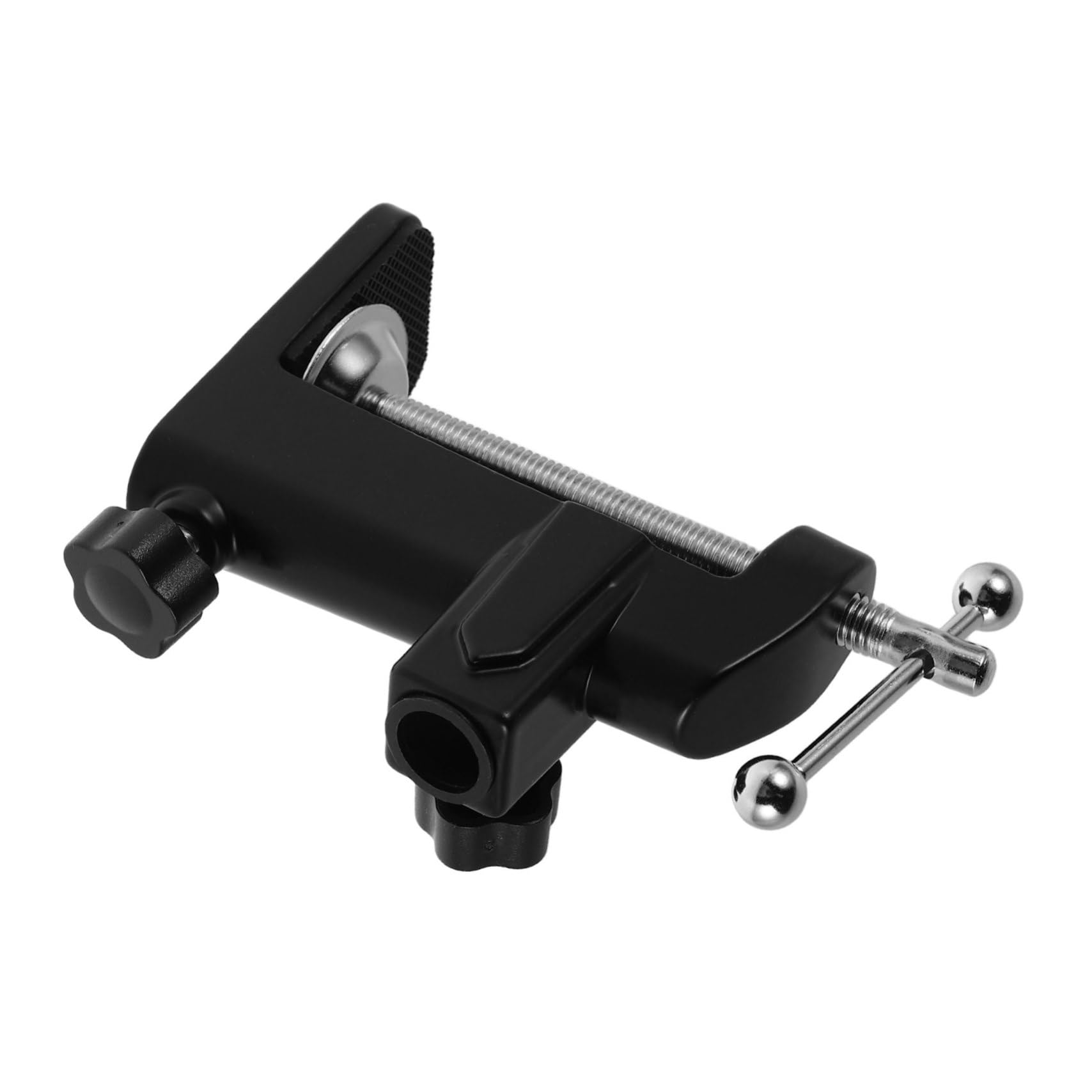 BESTonZON Universal Cantilever Bracket Desk Microphone Stand Multi-functional Table Mount Clamp Microphone Desk Mount Table Clamp Clamps for Tables Flexible Clamping Fixture Black Plastic