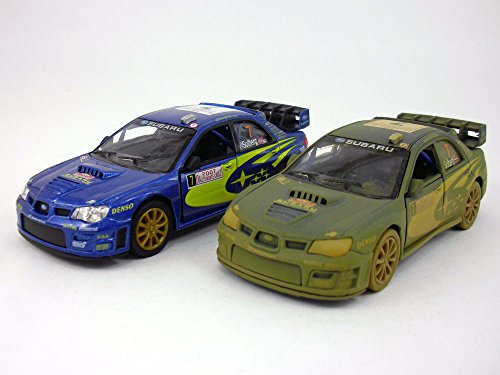 KiNSMART 2007 Subaru Impreza WRC Racing Edition 5 Inch 1:36 Scale Die Cast Metal Model Toy Race Car SetOf2 Clean & Dirty After Race KiNSMART 2007 Subaru Impreza WRC Racing Edition 5 Inch 1:36 Scale Die Cast Metal Model Toy Race Car SetOf2 Clean & Dirty After Race