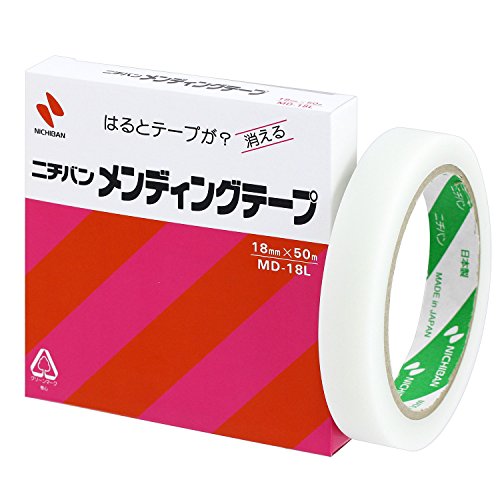 Nichiban Mending Tape Large Roll, 0.7 inches (18 mm) x 166.4 ft (50 m), MD-18L, Boxed